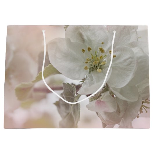 White Apple Blossom Photography Groot Cadeauzakje (Voorkant)