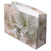 White Apple Blossom Photography Groot Cadeauzakje (Achterkant Gekanteld)