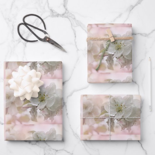 White Apple Blossom Photography Inpakpapier Vel (Voorkant)