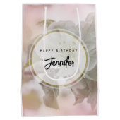 White Apple Blossom Photography Medium Cadeauzakje (Achterkant)