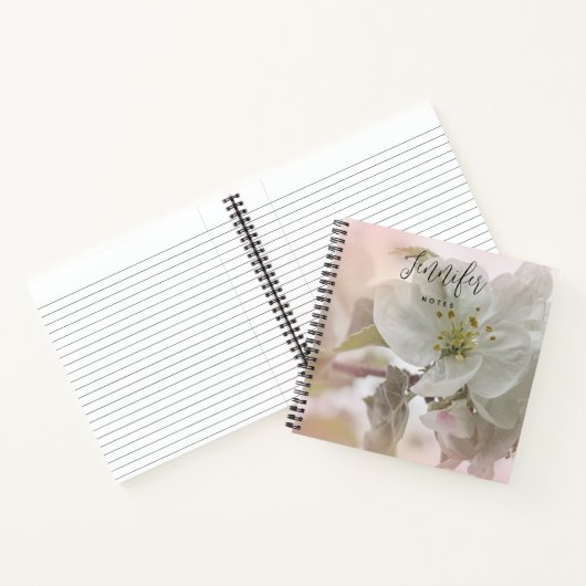 White Apple Blossom Photography Notitieboek (Binnen)