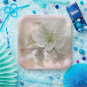 White Apple Blossom Photography Papieren Bordje (Feest)