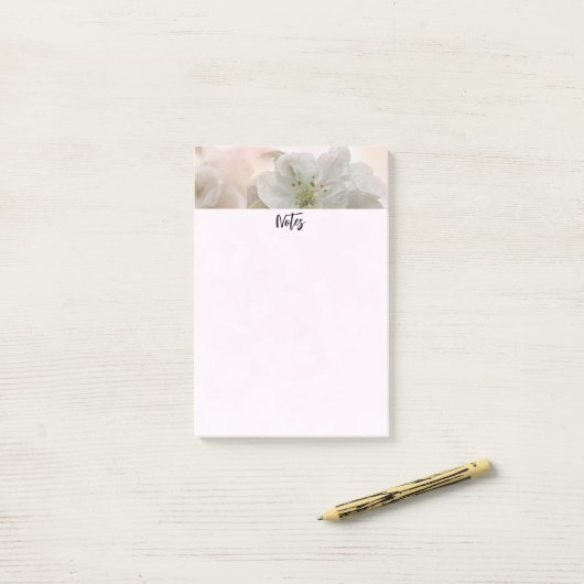 White Apple Blossom Photography Post-it® Notes (Op bureau)