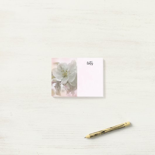White Apple Blossom Photography Post-it® Notes (Op bureau)