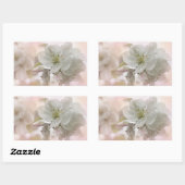 White Apple Blossom Photography Rechthoekige Sticker (Vel)