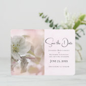 White Apple Blossom Photography Save The Date (Staand voorkant)