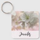 White Apple Blossom Photography Sleutelhanger (Voorkant)