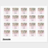 White Apple Blossom Photography Soap Business Vierkante Sticker (Vel)
