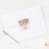 White Apple Blossom Photography Soap Business Vierkante Sticker (Envelop)