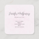 White Apple Blossom Photography Vierkante Visitekaartje (Achterkant)