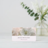 White Apple Blossom Photography Visitekaartje (Staand voorkant)