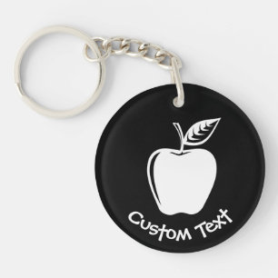 White Apple Sleutelhanger