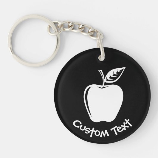 White Apple Sleutelhanger (Voorkant)