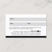 White Appointment Card Klantenkaartje (Achterkant)