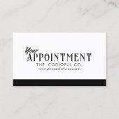 White Appointment Card Klantenkaartje (Voorkant)