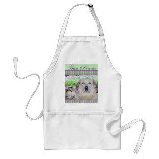 White Apron Great Pyrenees & Buddy Standaard Schort