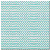 White Aqua Chevron Pattern Stof (Close Up)