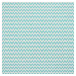 White Aqua Chevron Pattern Stof