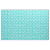White Aqua Parisian Damask Pattern Fabric Stof (Yard (91,4 cm))