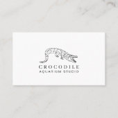 White Aquarium Crocodile Alligator Visitekaartje (Voorkant)