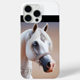 White Arabian Horse iPhone 15 Pro Max Hoesje