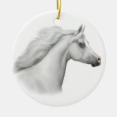 White Arabian Horse Ornament (Voorkant)