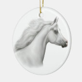 White Arabian Horse Ornament (Links)