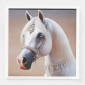 White Arabian Horse Servet (Voorkant)