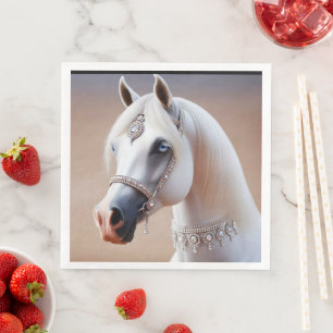 White Arabian Horse Servet