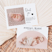 White Arch Lijst Geboorteaankondiging Kaart