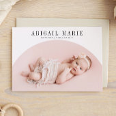 White Arch Lijst Geboorteaankondiging Kaart