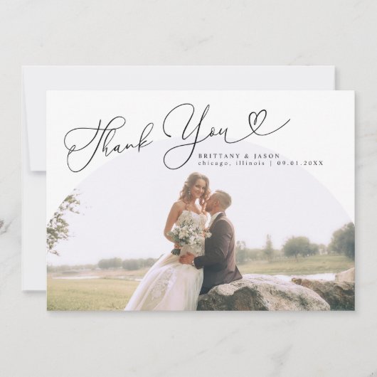 White Arch Wedding Bedankt voor je script (Voorkant)