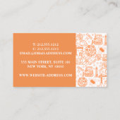 White Architectural Blueprint Engineer Pattern Visitekaartje (Achterkant)