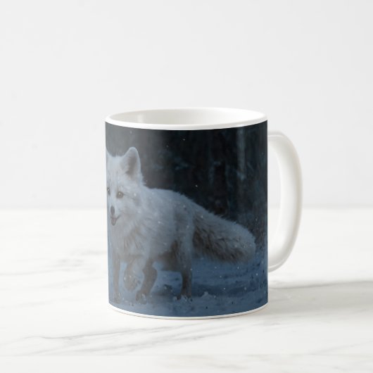 White Arctic Fox Koffiemok (Voorkant rechts)