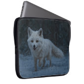 White Arctic Fox Laptop Sleeve (Voorkant Rechts)