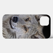 White Arctic Wolf Face Wildlife Portret Case-Mate iPhone Case (Achterkant (horizontaal))
