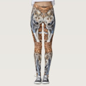 White Arctic Wolf Wildlife ontwerp Leggings (Voorkant)