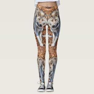 White Arctic Wolf Wildlife ontwerp Leggings