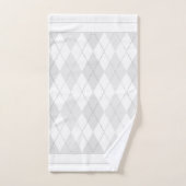 White Argyle Bad Handdoek (Handdoek)