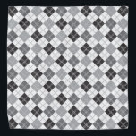 White Argyle Pattern Bandana<br><div class="desc">Eenvoudig en elegant,  wit stijlpatroon.</div>