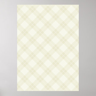 White Argyle Pattern Poster