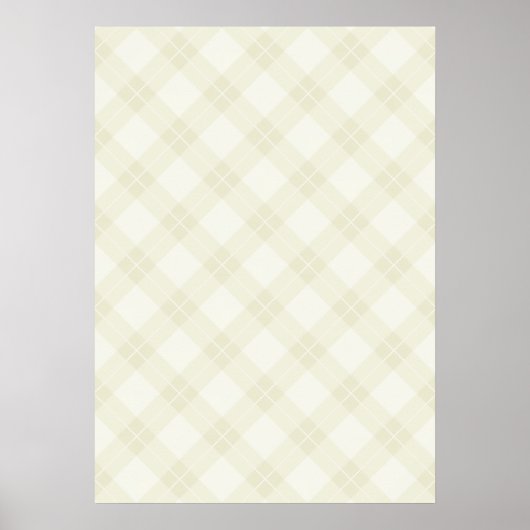 White Argyle Pattern Poster (Voorkant)