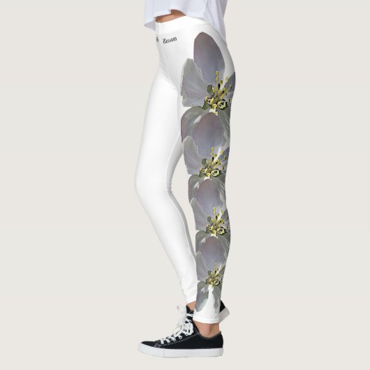 White Arkansas State Flower Apple Blossom Leggings (Links)