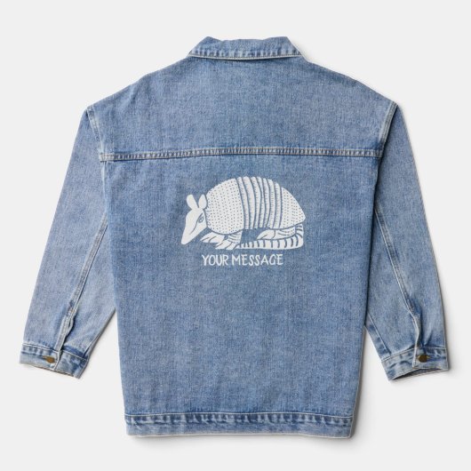 White Armadillo Specialized Graphic Denim Jacket (Achterkant)