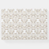 White Art Deco Great Gatsby 1920s Style Wedding Gastenboek (Achterkant)
