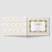 White Art Deco Great Gatsby 1920s Style Wedding Gastenboek (Volledig)