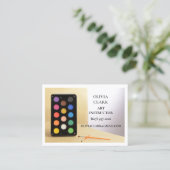 White Art Teacher Tutor Educator Kunstles Visitekaartje (Staand voorkant)