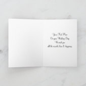White Artistic Wedding Card Kaart (Binnen)