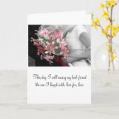 White Artistic Wedding Card Kaart (Gele Bloem)