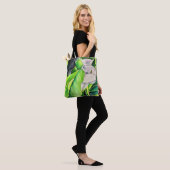 White Arum Lily waterverf tropische florale bloedi Tote Bag (Op model)